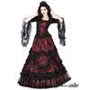 Sinister - 1043 Long skirt - Burgundy/Black Product image